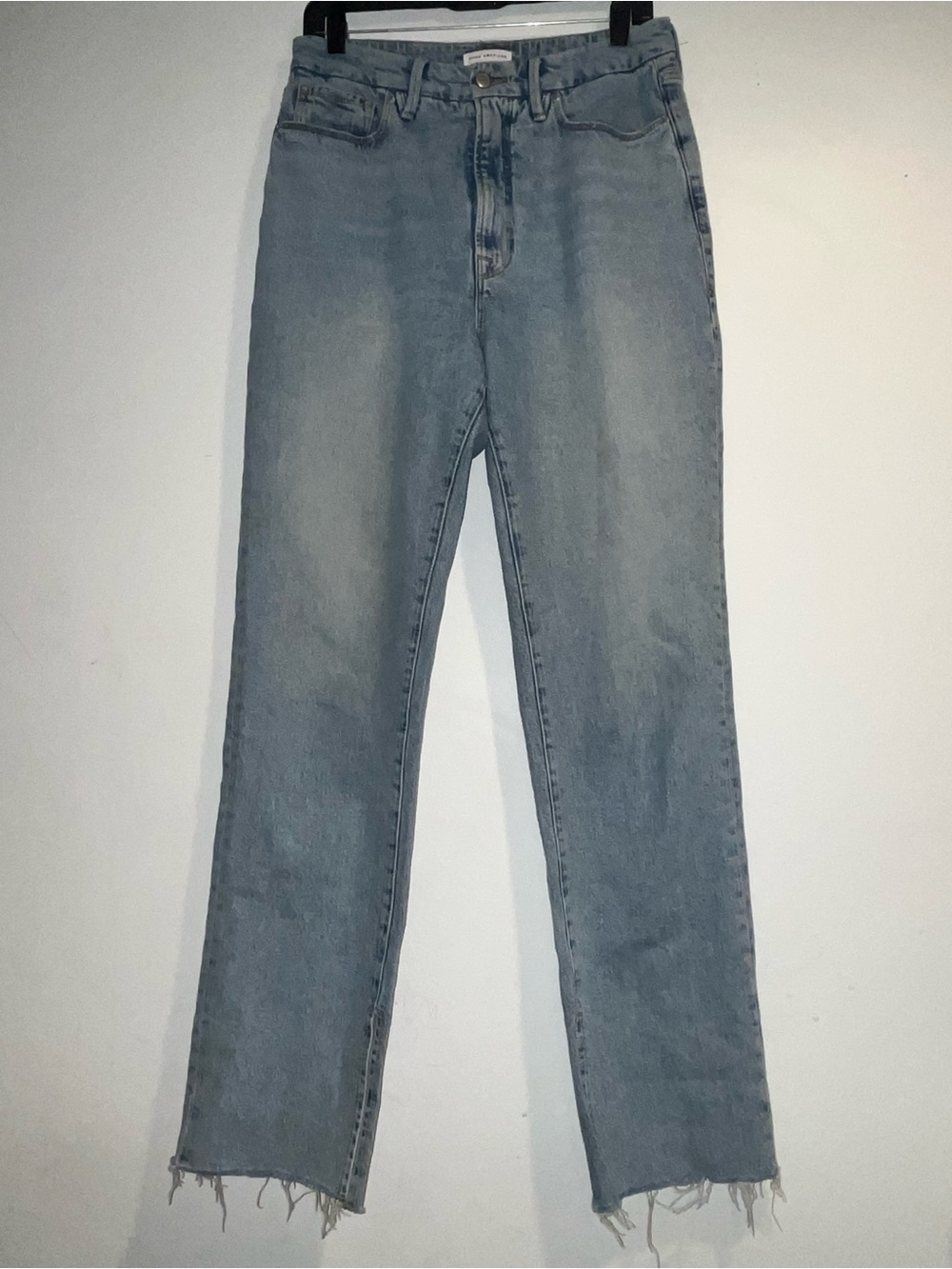 GOOD AMERICAN Good Boy side slit jeans in indigo118